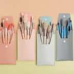 Set of 8 Soft Bristle Make Up Brushes Premium Synthetic With Bag Eyeshadow Brush Eye Facial Beauty Foundation Brush