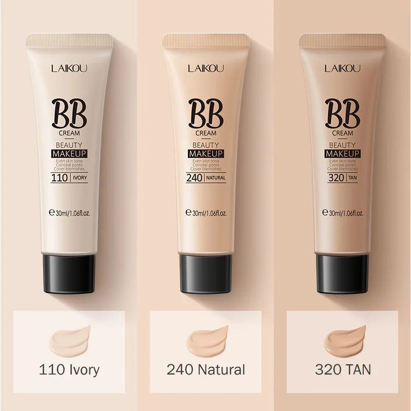 1 Pcs Face Liquid Foundation Moisturizing BB Cream Concealer Oil-control Full Coverage Flaw Waterproof Long Lasting Cosmetic