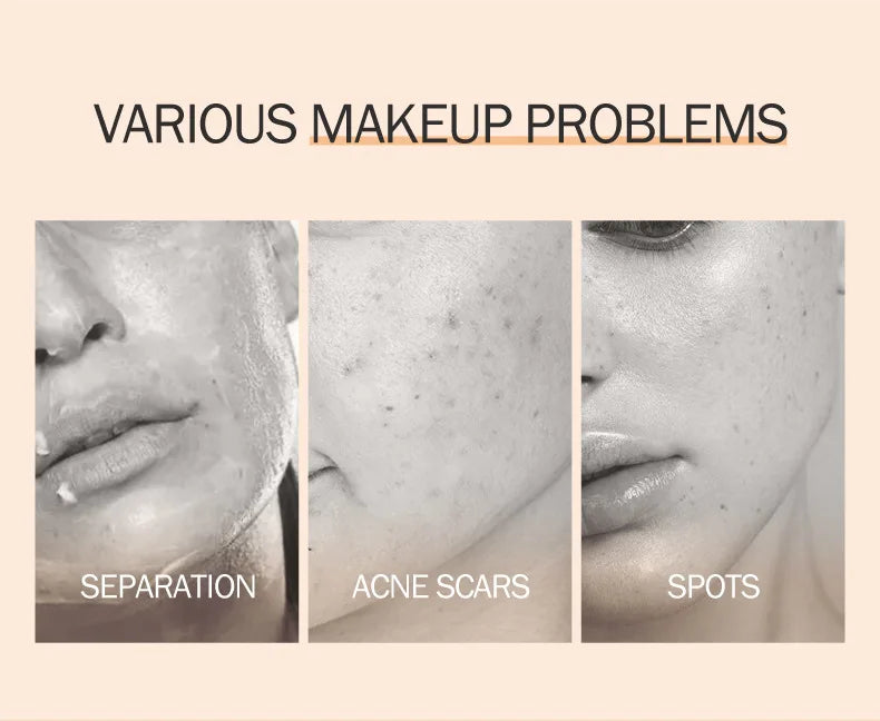 1 Pcs Face Liquid Foundation Moisturizing BB Cream Concealer Oil-control Full Coverage Flaw Waterproof Long Lasting Cosmetic