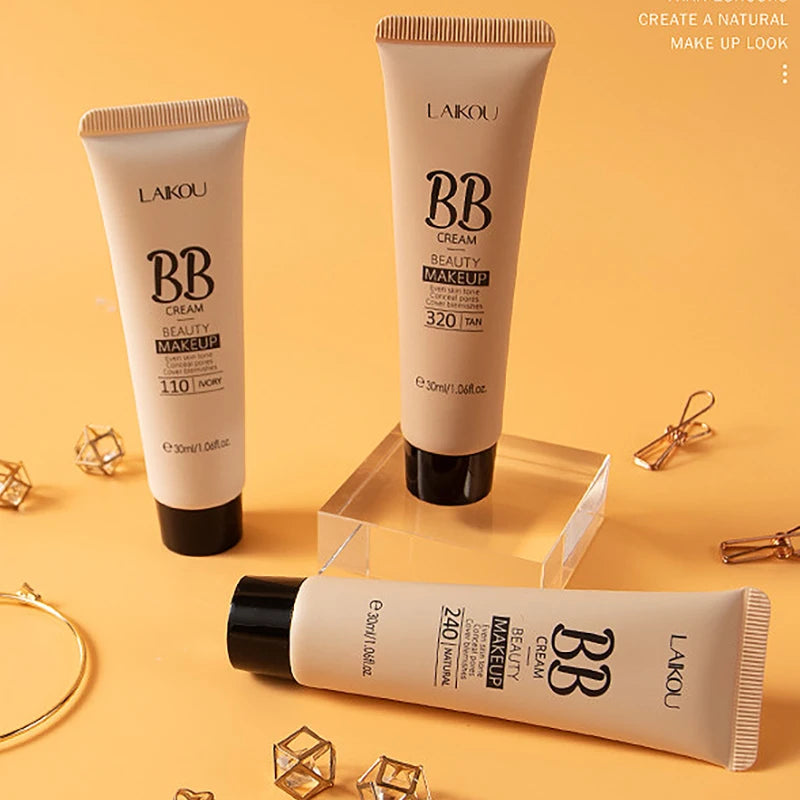 1 Pcs Face Liquid Foundation Moisturizing BB Cream Concealer Oil-control Full Coverage Flaw Waterproof Long Lasting Cosmetic