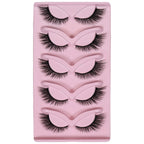 5 Pairs Cat Eye Lashes Wispy Fake Lashes Fluffy Cat Eye Lashes Extensions False Eyelashes