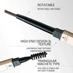 5 Colors With Brush Double Head Eyebrow Pencil Waterproof Smooth Eyebrow Stick Sweatproof Eyebrow Gel Tattoo Pencil Cosmetics