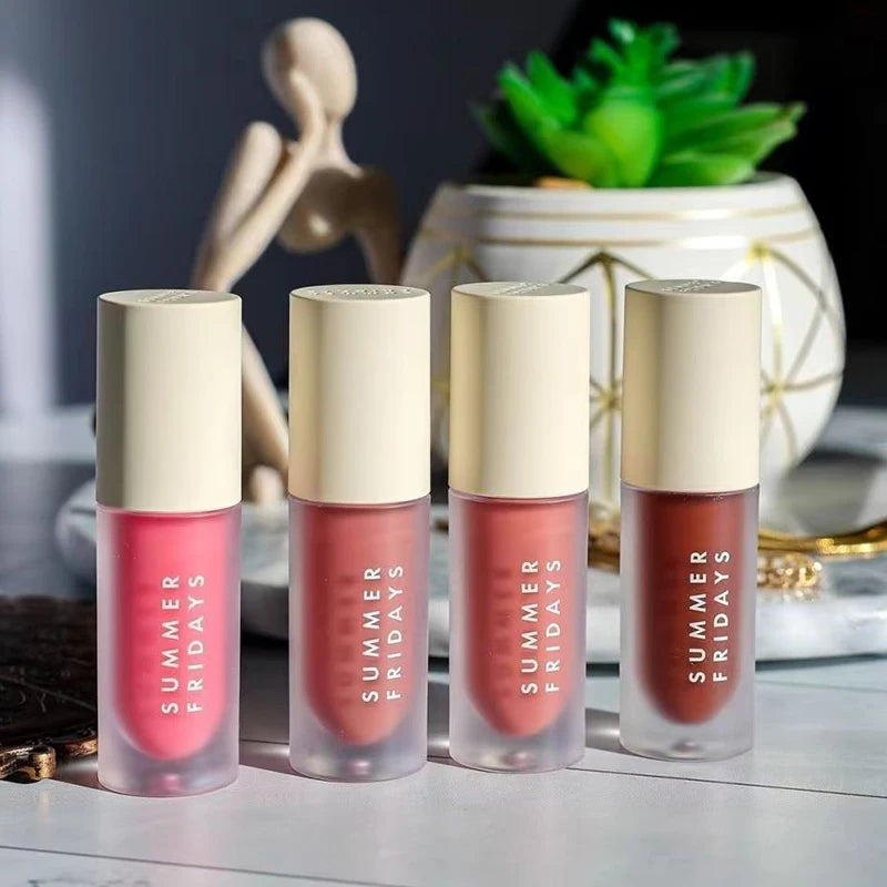 Summer Fridays Lip Balm Moisturizing Mirror Lip Gloss Lip Vanilla Pink Sugar Coffee Cake Smell Lipstick Transparent Makeup Oil