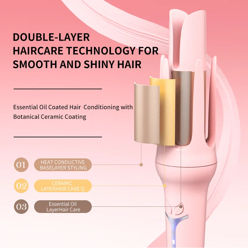 Automatic Curling Iron 32 mm Big Roll Anion  Ceramic Hair Curler 4-Speed Adjustable  Fast Heating Fashion Styling Tools