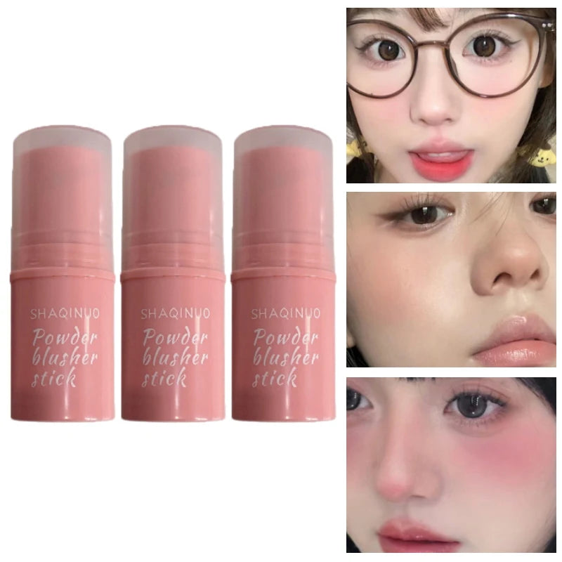 SHAQINUO Energizing Blush Stick - Natural Matte Finish, Creamy Texture, Easy to Blend for a Youthful Glow