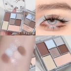New 7Color Eye Shadow Tray Low Saturation Palette Full Matte Korean Eye Makeup Pigment Eyeshadow Tray Lasting Eye Makeup Palette