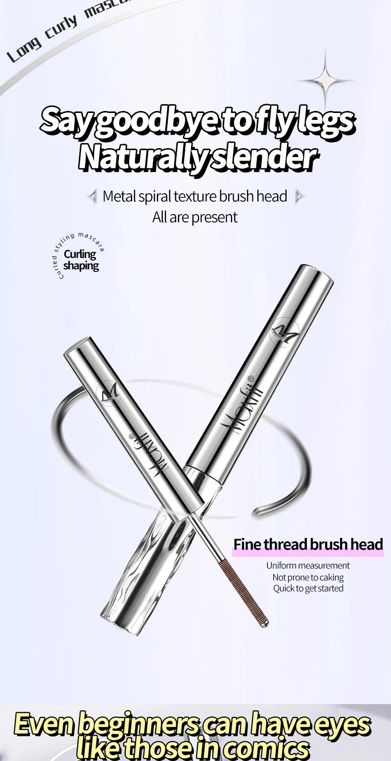 Long-lasting eyebrow pencil Waterproof and sweat-proof Separates each lash Thick and voluminous Steel tube eyebrow pencil