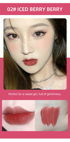 CACE Matte Liquid Lipstick Makeup Sets 4 Colors Lipgloss And 1pc Transparent Lipgloss And 1pc Lip Balm Plumper And Necklace Gift