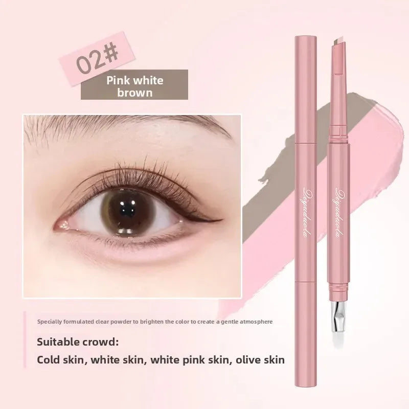 Brightening Aegyo Sal Pencil Waterproof Natural Dual-Color Lying Silkworm Under-Eye Highlighter Shadow Pen Contour Eye Makeup