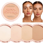 8 Color Matte Face Pressed Powder 24 Hours Oil Control Natural Setting Powder Foundation Full Coverage Waterproof Lasting Makeup