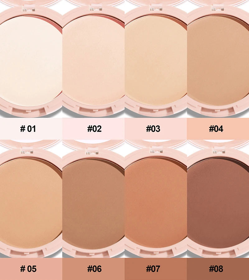 Lasting Oil Control Pressed Powder Bronzer Natural Brighten Waterproof Nude Setting Loose Translucent Powder Dupes Makeup Women