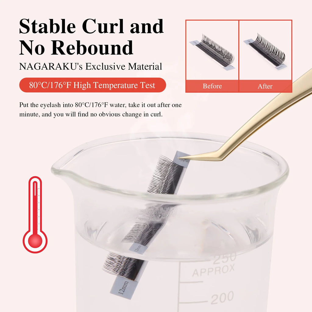 NAGARAKU 2D 3D UU Lashes U Shape Eyelash Premium Soft YY Eyelashes Extension Makeup Mesh Net Cross Volume Eyelash