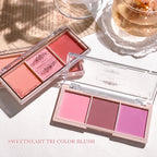 HISYI three-color blush natural color rendering delicate non-flying powder matte rouge holding makeup clear vitality girl blush