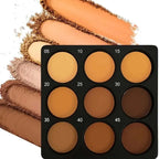 Waterproof Pressed Powder For Dark Skin Brighten Face Contouring Concealer Natural Matte Bronzer Cream Makeup Palette For Women