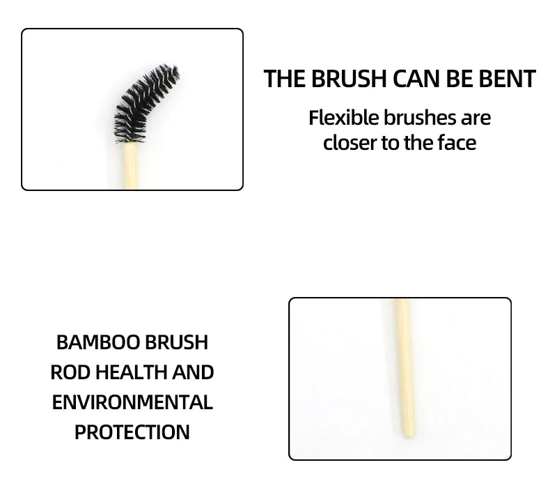 Wooden Makeup Mascara Brushes Wand Disposable Cosmetic Makeup Eyebrow brush Applicator Eyelash Extension Cosmetic Brushes Tools