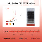 NAGARAKU 2D 3D UU Lashes U Shape Eyelash Premium Soft YY Eyelashes Extension Makeup Mesh Net Cross Volume Eyelash