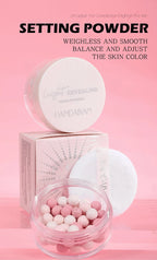 Oil Control Pressed Setting Loose Powder Balls Bronzer Natural Brighten Waterproof Nude Setting Translucent Powder Korean Makeup