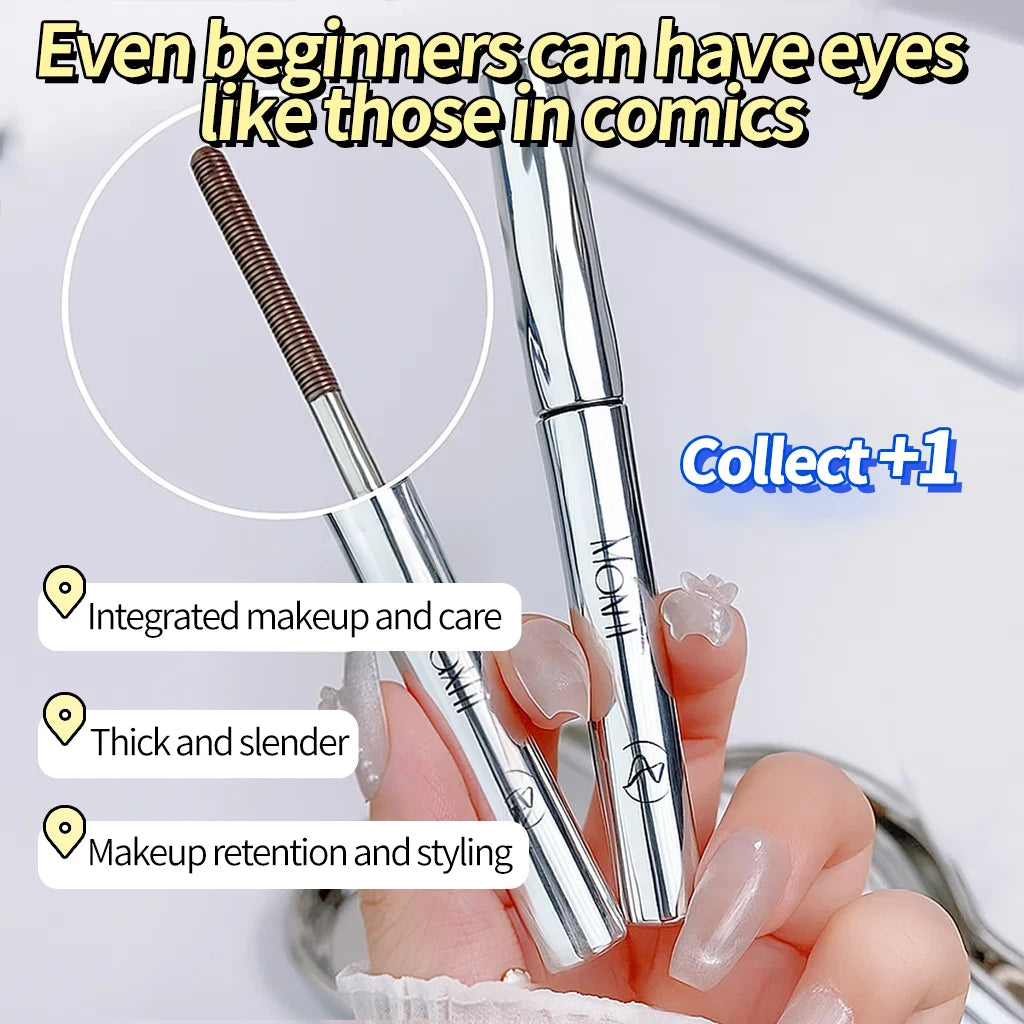 Long-lasting eyebrow pencil Waterproof and sweat-proof Separates each lash Thick and voluminous Steel tube eyebrow pencil