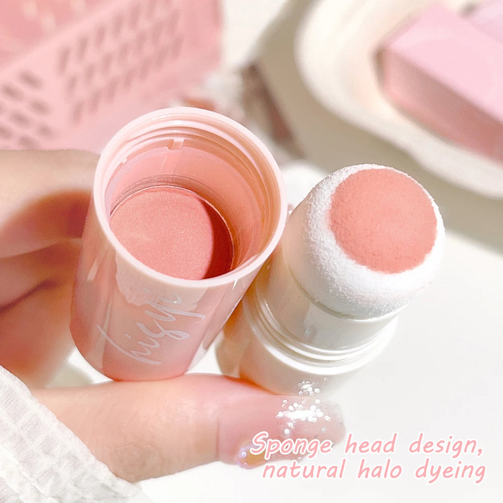 HISYI Yunrou Soft Fog Blush Stick - Energetic and Bouncy, Korean Style, Brightening, Dual-Use for Lips and Cheeks