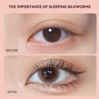 GECOMO 3D star eye double head silkworm pen, keep makeup lasting, waterproof and not easy to stain, brighten