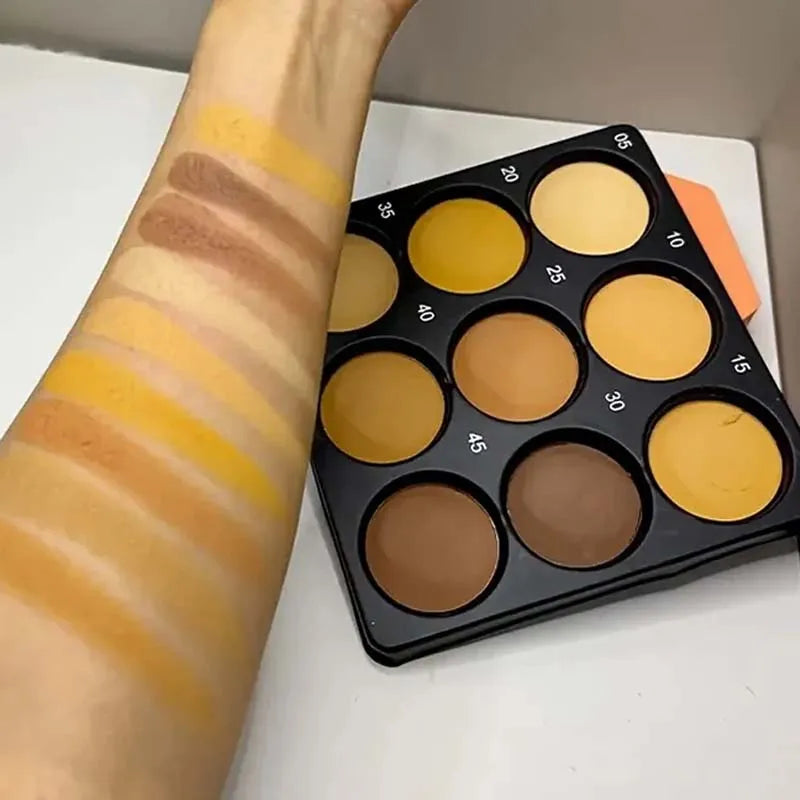 Waterproof Pressed Powder For Dark Skin Brighten Face Contouring Concealer Natural Matte Bronzer Cream Makeup Palette For Women