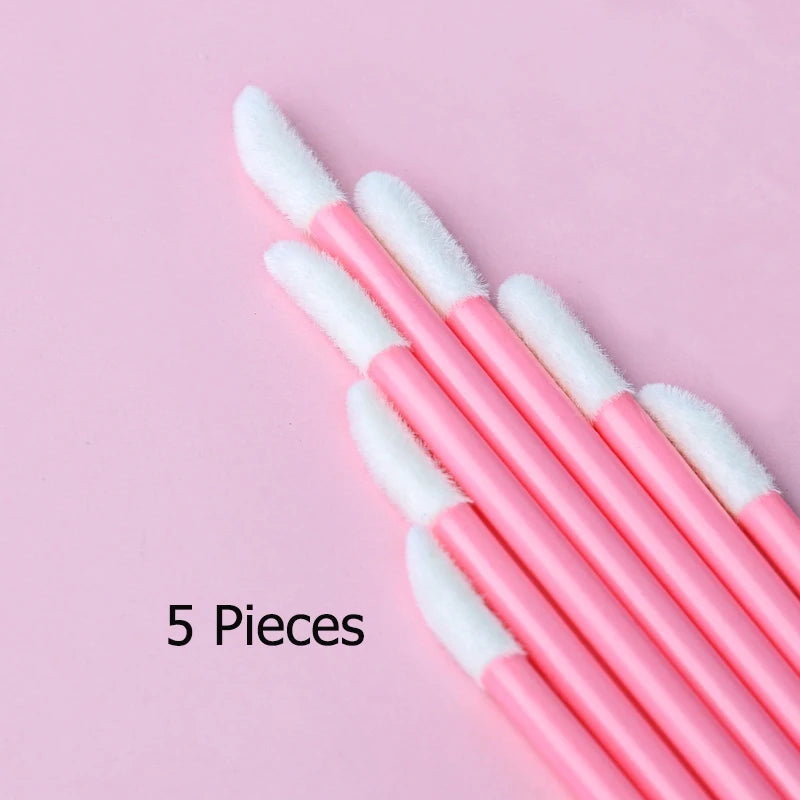 5/50/100 Pcs Lip Brushes Soft Cosmetic Lip Brush Lipstick Lip Glossy Wands Cleaner Applicator Eyeshadow Makeup Brush Tool