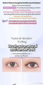 Long-lasting eyebrow pencil Waterproof and sweat-proof Separates each lash Thick and voluminous Steel tube eyebrow pencil