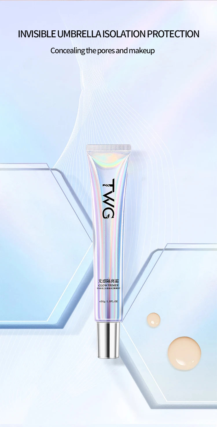 Makeup Primer Base,Moisturizing Isolation Concealer Foundation Invisible Pores Facial Base Brightens Skin Tone Makeup Cosmetics