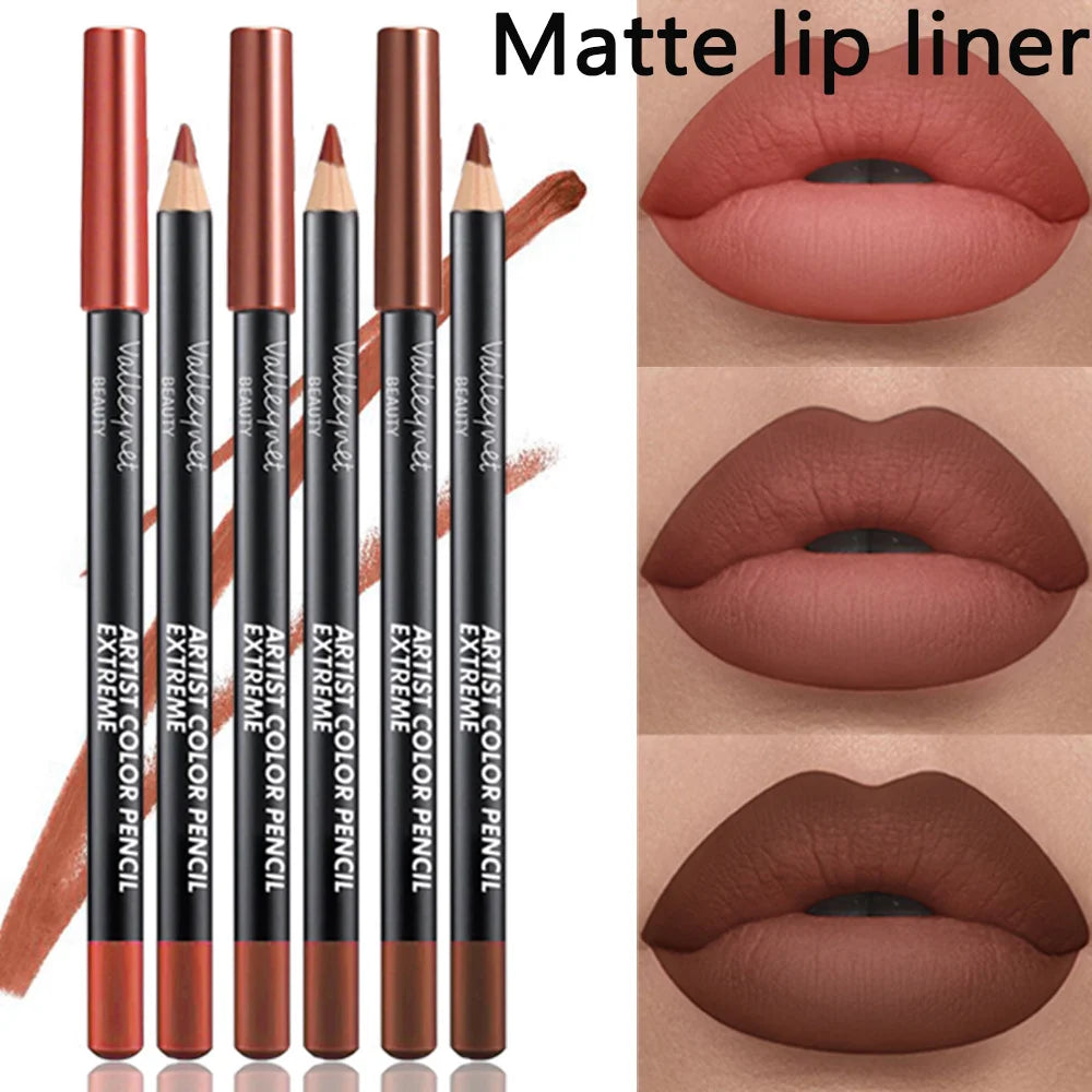 4 PCS/SET Lip Gloss Lip Oil Lip Liner Lip Combo Set  Long Lasting Waterproof Lip Liner 3D Lip Makeup Every Makeup Style