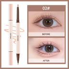 GECOMO 3D star eye double head silkworm pen, keep makeup lasting, waterproof and not easy to stain, brighten