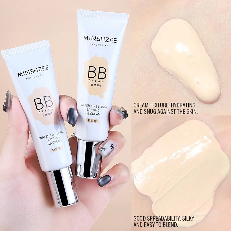 BB Cream, Isolation Cream, Foundation Liquid Long-lasting Ivory White Concealer Moisturizing Oil Control Base Makeup No Powder