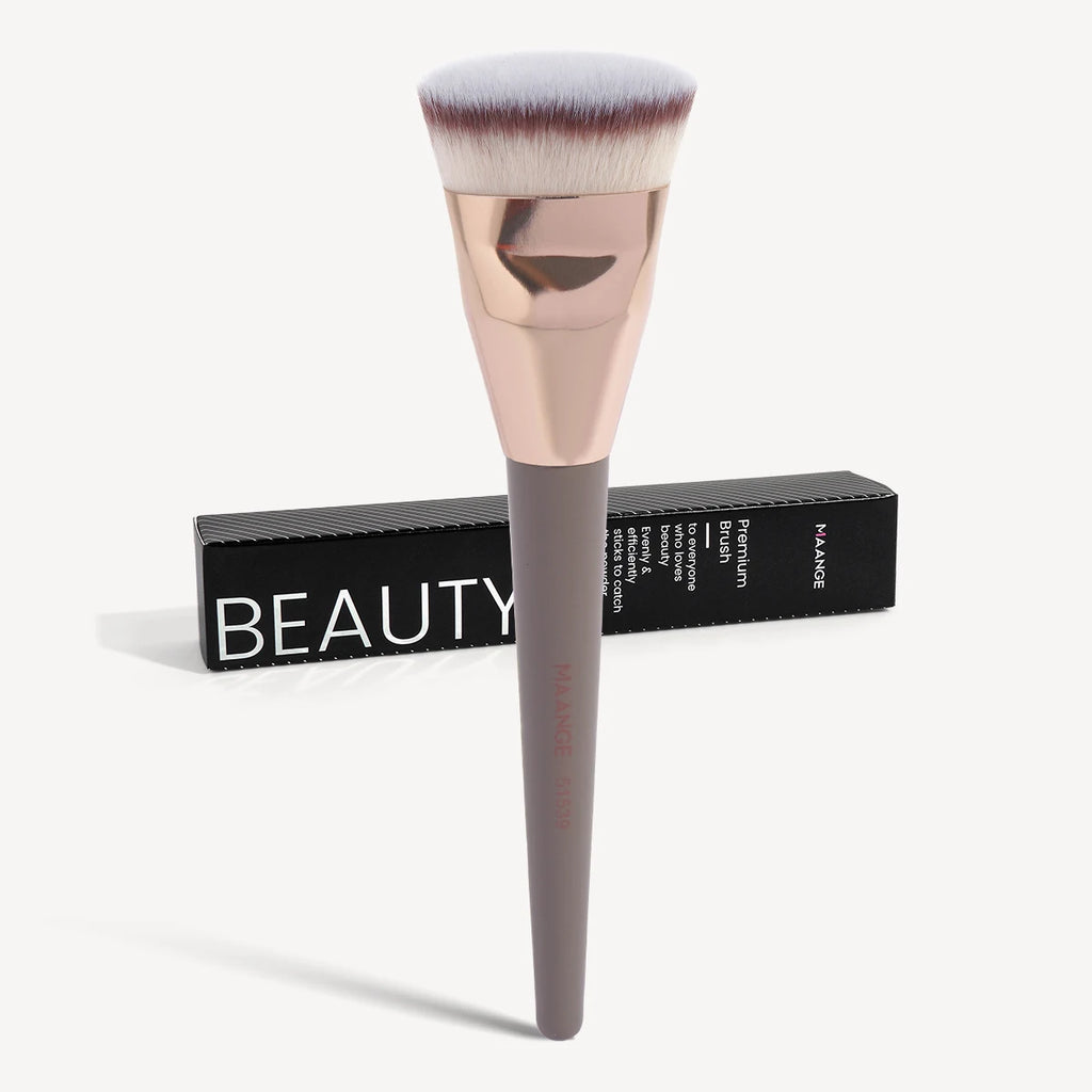 MAANGE Single Flat Round Tube Flat Head Foundation Brush With Box Powder Blush Concealer Makeup Brush Skin-friendly Makeup Tool