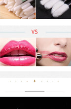 50 Pcs Disposable Lip Brush Makeup Tools Hollow Lip Wands Nylon Lip Gloss Stick Applicator Lipstick Wands Set Cosmetic Tools