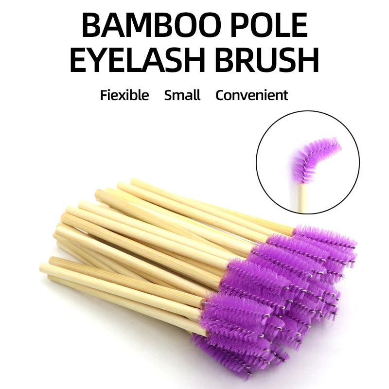 Wooden Makeup Mascara Brushes Wand Disposable Cosmetic Makeup Eyebrow brush Applicator Eyelash Extension Cosmetic Brushes Tools