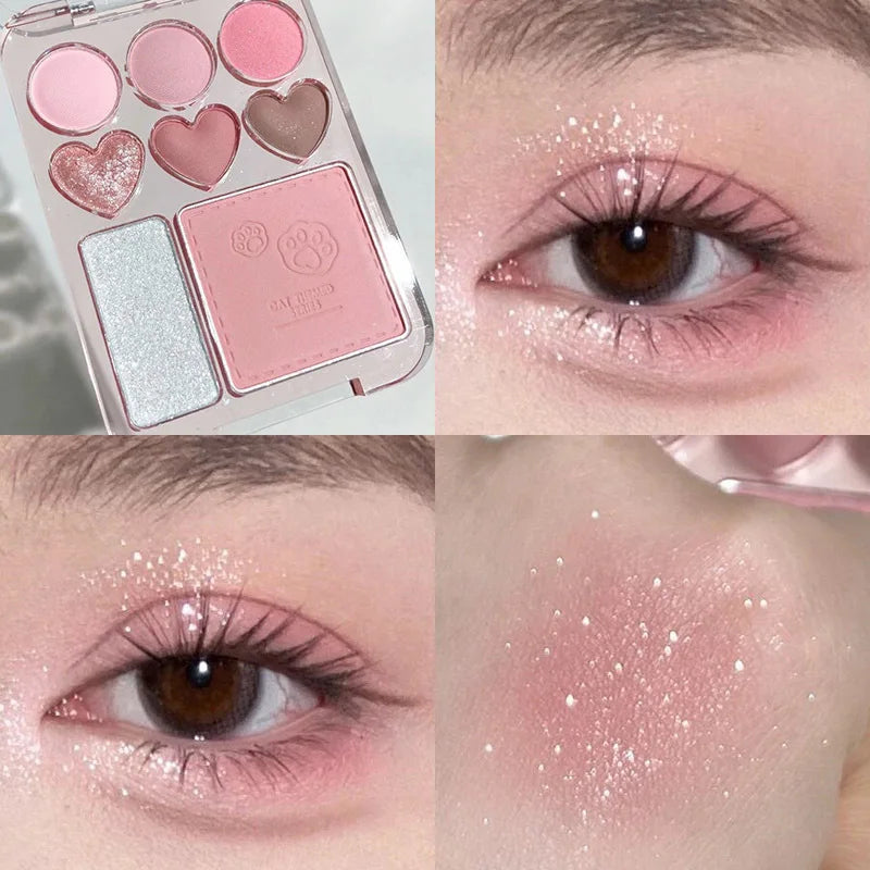 8-Color Pink & Orange Eyeshadow Palette