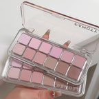 12-Color Matte Tea Apricot Eyeshadow Palette