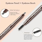 Extremely Fine Double-headed Waterproof Eyebrow Pencil - Durable and Long Lasting for Beginner Women's Makeup Eye Brow Pen