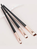 3pcs Makeup Brush Set,Blade eyeliner brush fine oblique head eyebrow brush outline eyeliner ultra-thin eye shadow brush makeup b