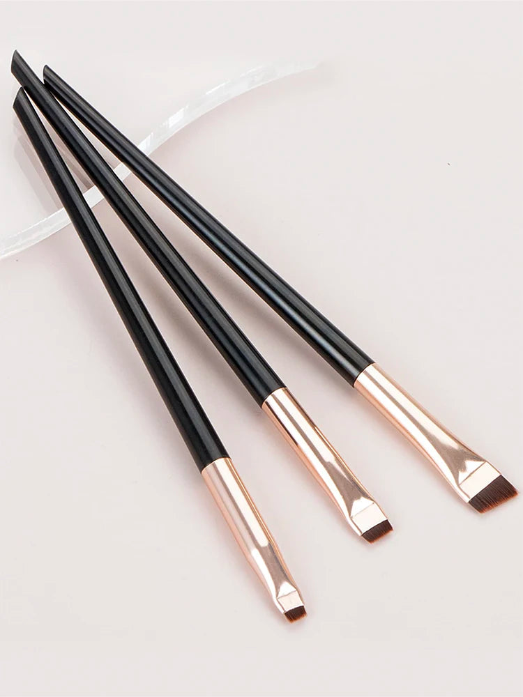 3pcs Makeup Brush Set,Blade eyeliner brush fine oblique head eyebrow brush outline eyeliner ultra-thin eye shadow brush makeup b