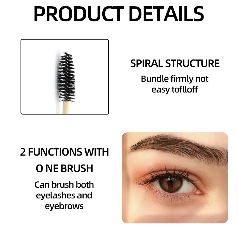 Wooden Makeup Mascara Brushes Wand Disposable Cosmetic Makeup Eyebrow brush Applicator Eyelash Extension Cosmetic Brushes Tools