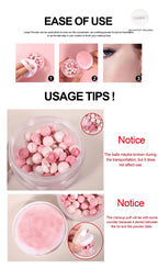 Oil Control Pressed Setting Loose Powder Balls Bronzer Natural Brighten Waterproof Nude Setting Translucent Powder Korean Makeup