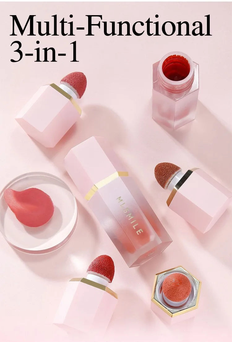 Liquid Versatile Blush Face Brighten Long-lasting Natural Moisturizer Cheek Tint Makeup Stick Lip Cheek Eye Kawaii Makeup