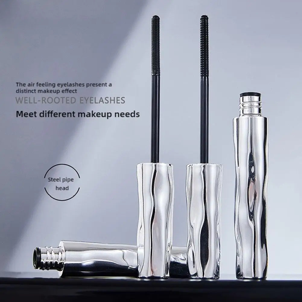 Metal Iron Brush Waterproof Mascara Used Eyelash Extensions No Clump Thick Fiber Mascara Black Dense Curling Women's Cosmetics