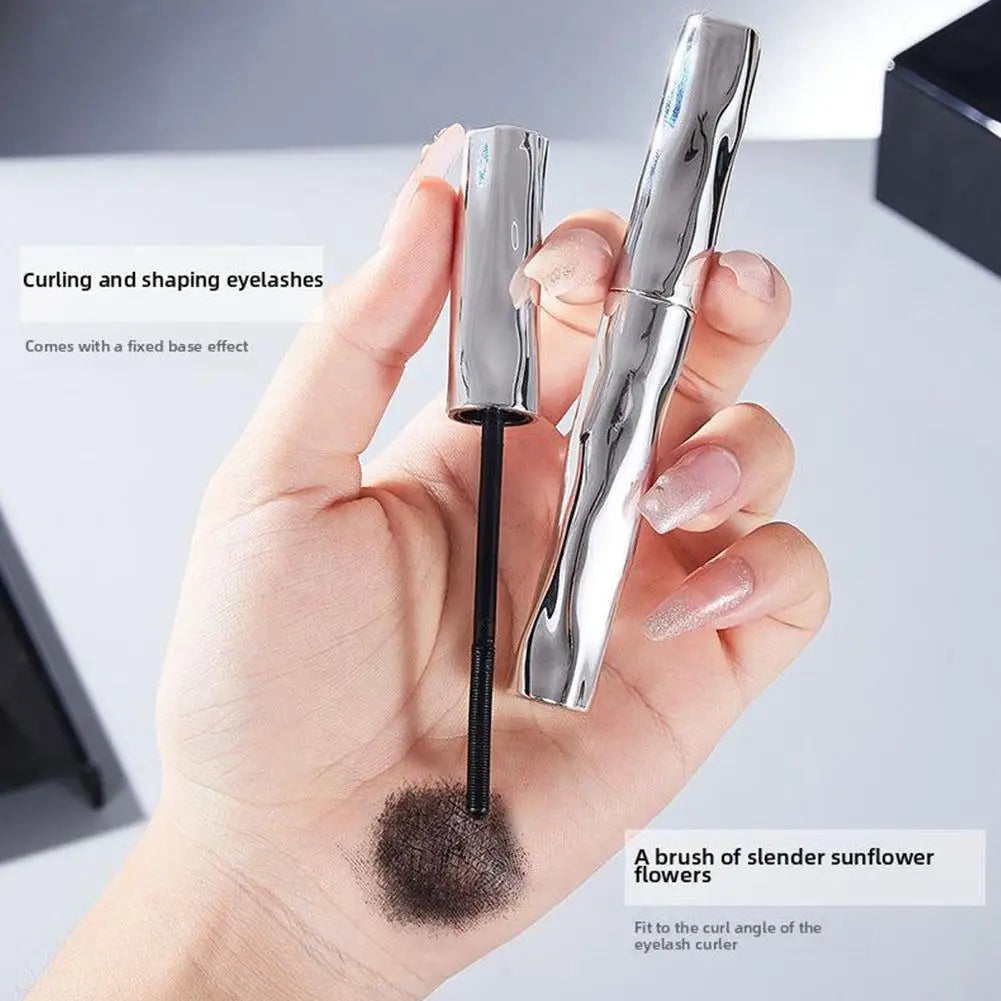 Metal Iron Brush Waterproof Mascara Used Eyelash Extensions No Clump Thick Fiber Mascara Black Dense Curling Women's Cosmetics