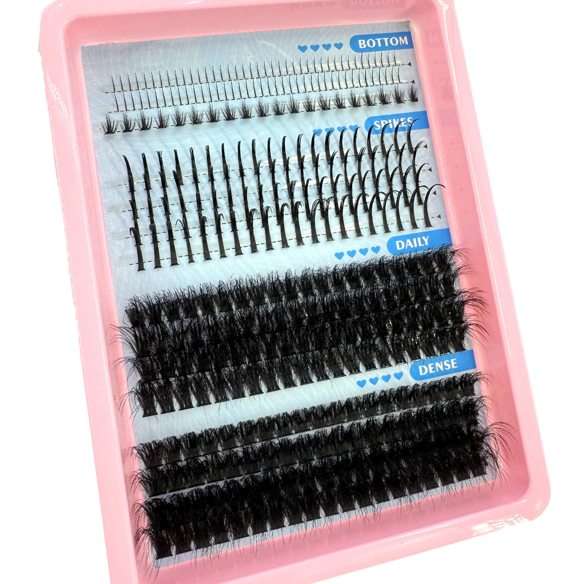 60-150D Cluster Eyelash Extensions with Lash Spikes Lash Clusters Wispy Eyelashes Clusters Fluffier Individual Lashes Clusters