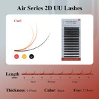 NAGARAKU 2D 3D UU Lashes U Shape Eyelash Premium Soft YY Eyelashes Extension Makeup Mesh Net Cross Volume Eyelash