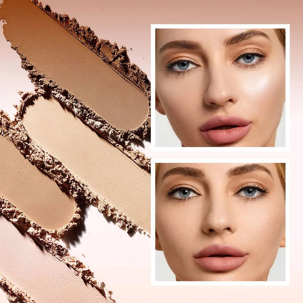 8 Color Matte Face Pressed Powder 24 Hours Oil Control Natural Setting Powder Foundation Full Coverage Waterproof Lasting Makeup