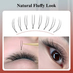 NAGARAKU 2D 3D UU Lashes U Shape Eyelash Premium Soft YY Eyelashes Extension Makeup Mesh Net Cross Volume Eyelash