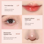 GECOMO 3D star eye double head silkworm pen, keep makeup lasting, waterproof and not easy to stain, brighten