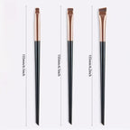 3-Piece Makeup Brush Set: Sickle-Shaped Eyeliner Brush, Fine Angled Eyebrow Brush, Eyeliner Brush, Ultra-Fine Eyeshadow Brush